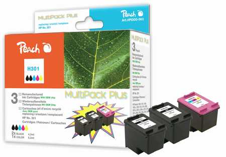 Peach  Spar Pack Plus Druckköpfe kompatibel zu HP DeskJet 3050 a