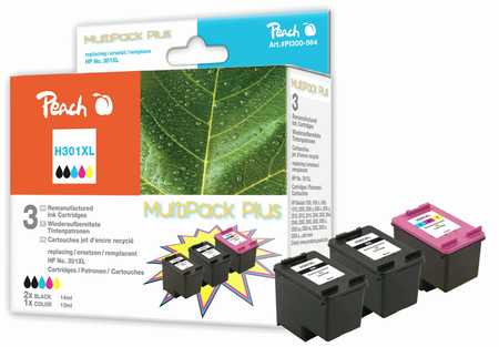 Peach  Spar Pack Plus Druckköpfe kompatibel zu HP DeskJet 3050 a