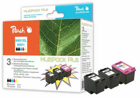 Peach  Spar Pack Plus Druckköpfe kompatibel zu HP OfficeJet 4500 Wireless