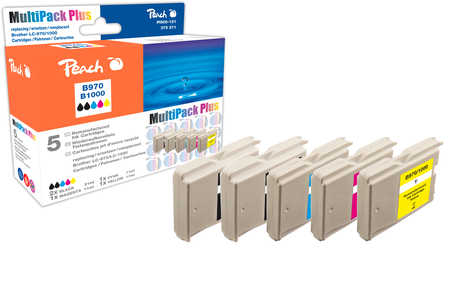 Peach  Spar Pack Plus Tintenpatronen, kompatibel zu Brother DCP-157 C