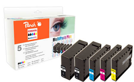 Peach  Spar Pack Plus Tintenpatronen kompatibel zu Canon Maxify MB 5155