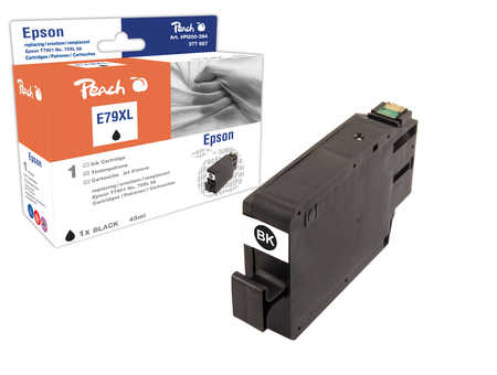 Peach  Tintenpatrone HY schwarz kompatibel zu Epson WorkForce Pro WF-4640 DTWF