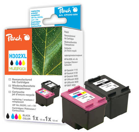 Peach  Spar Pack Druckköpfe kompatibel zu HP Envy 4521 e-All-in-One