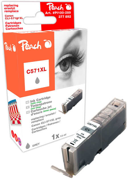 Peach  Tintenpatrone XL grau kompatibel zu Canon Pixma TS 8050
