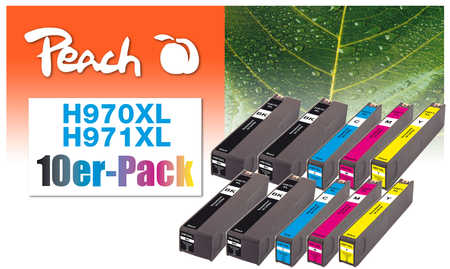 Peach  10er-Pack Tintenpatronen kompatibel zu HP OfficeJet Pro X 450 Series