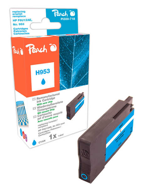 Peach  Tintenpatrone cyan kompatibel zu HP OfficeJet Pro 8720 Series