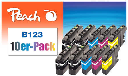 Peach  10er-Pack Tintenpatronen kompatibel zu Brother DCPJ 4110 DW