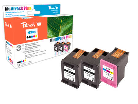 Peach  Spar Pack Plus Druckköpfe kompatibel zu HP DeskJet Ink Advantage 3700 MFP