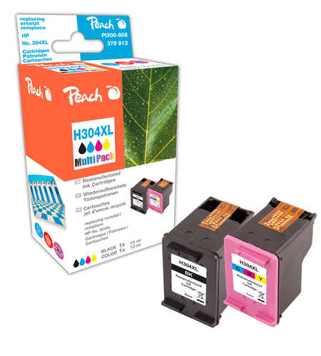 Peach  Spar Pack Druckköpfe kompatibel zu HP DeskJet Ink Advantage 3700 MFP