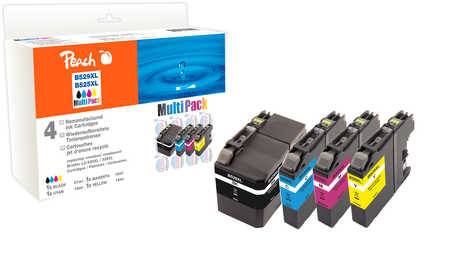 Peach  Spar Pack Tintenpatronen kompatibel zu Brother DCPJ 105