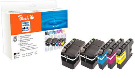 Peach  Spar Pack Plus Tintenpatronen, kompatibel zu Brother DCPJ 105