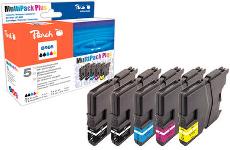 Peach  Spar Pack Plus Tintenpatronen kompatibel zu Brother MFCJ 410 Series