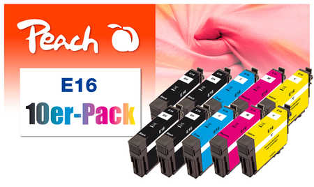 Peach  10er-Pack Tintenpatronen kompatibel zu Epson WorkForce WF-2540 WF