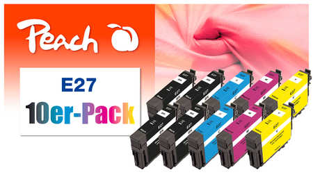 Peach  10er-Pack Tintenpatronen kompatibel zu Epson WorkForce WF-7615 DWF