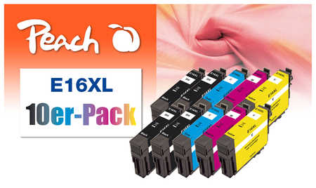 Peach  10er-Pack Tintenpatronen, kompatibel zu Epson WorkForce WF-2540 WF