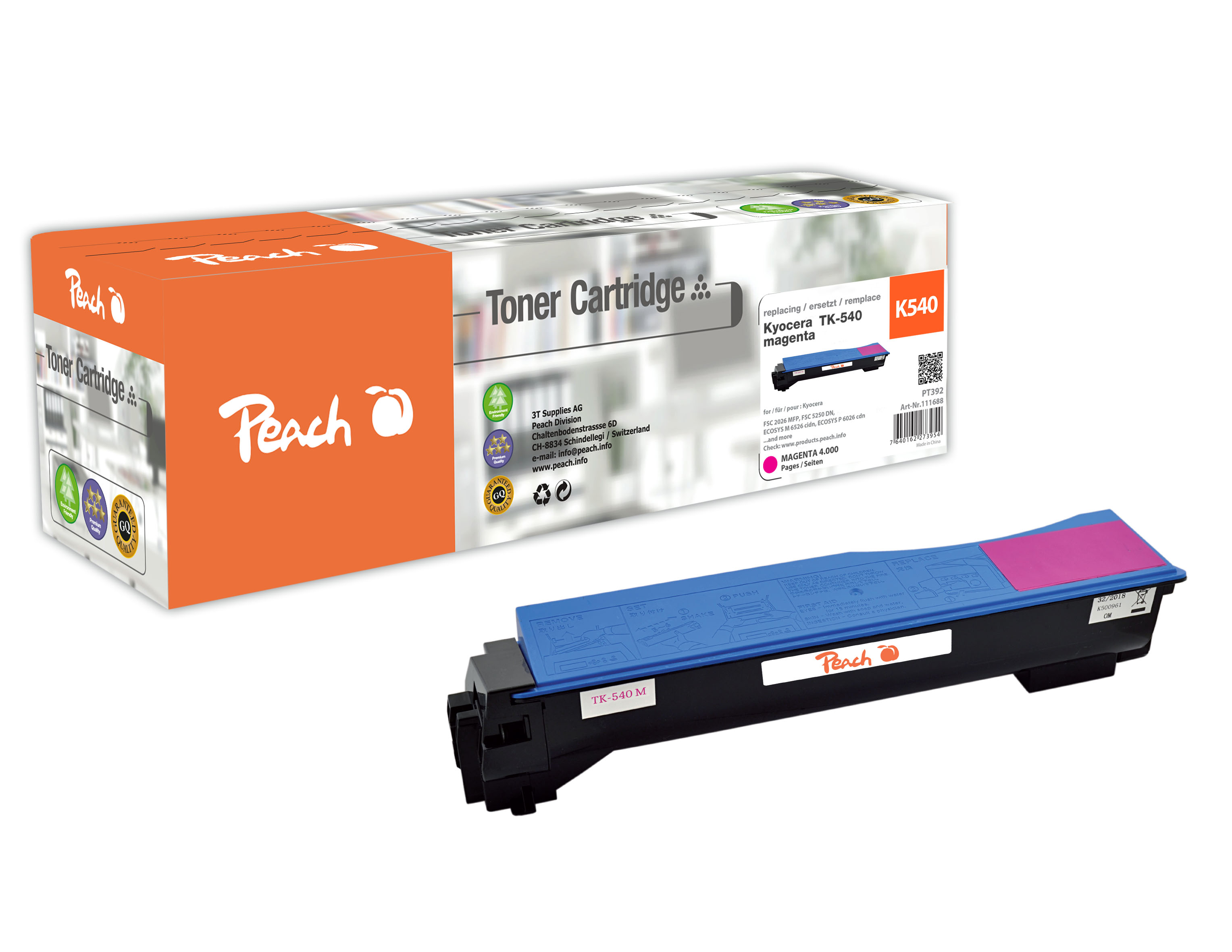 Peach Tonermodul magenta, kompatibel zu Kyocera FSC 5100 DN