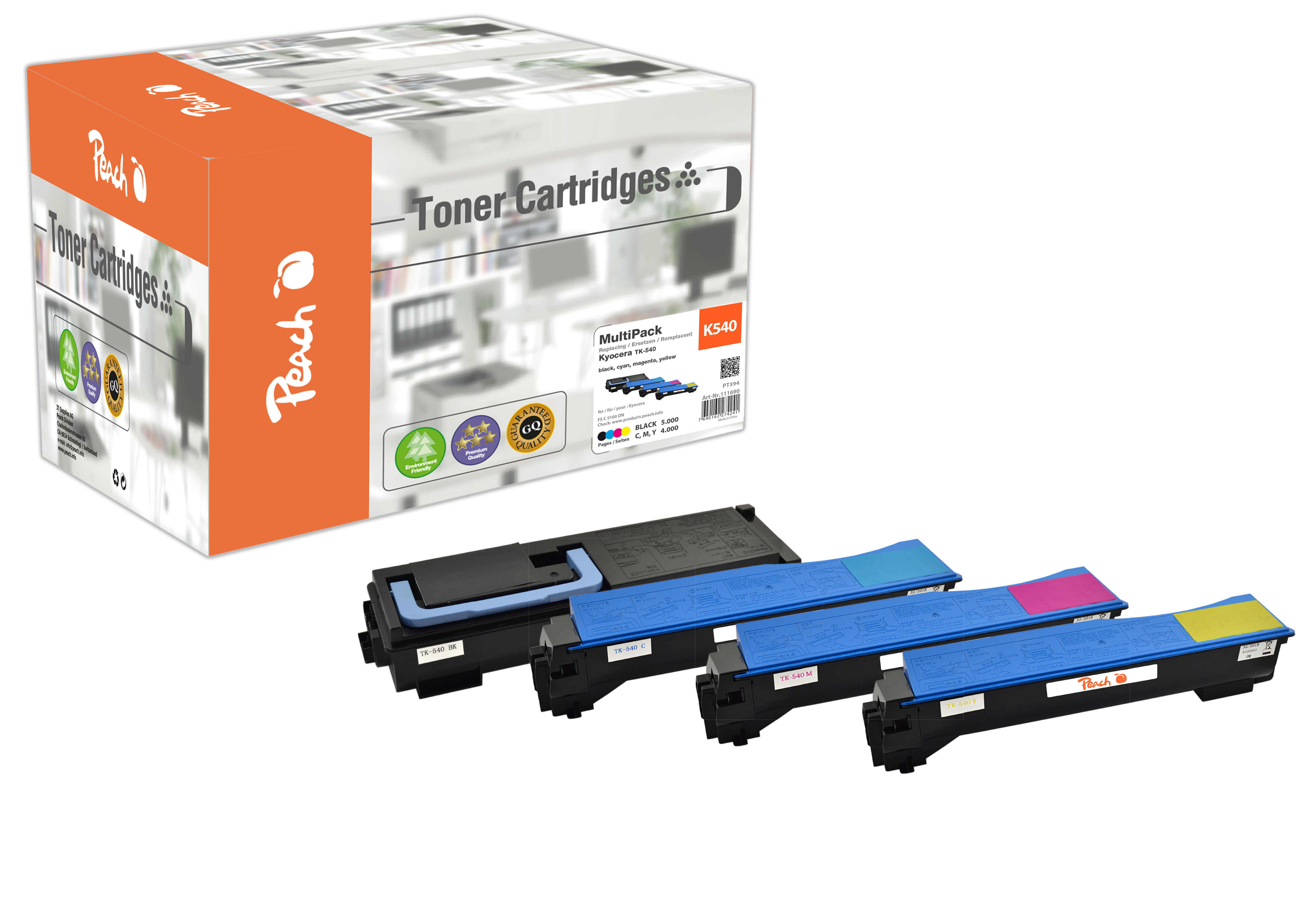 Peach Spar Pack Tonermodule kompatibel zu Kyocera FSC 5100 DN