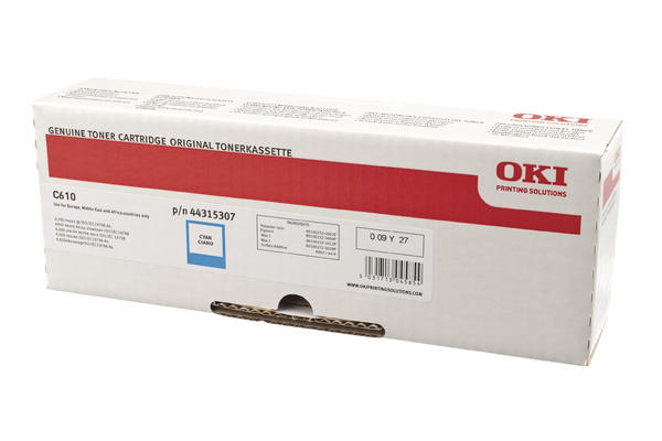 Original  Tonerpatrone cyan OKI C 610 DTN