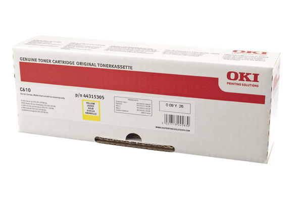 Original  Tonerpatrone gelb OKI C 610 DTN