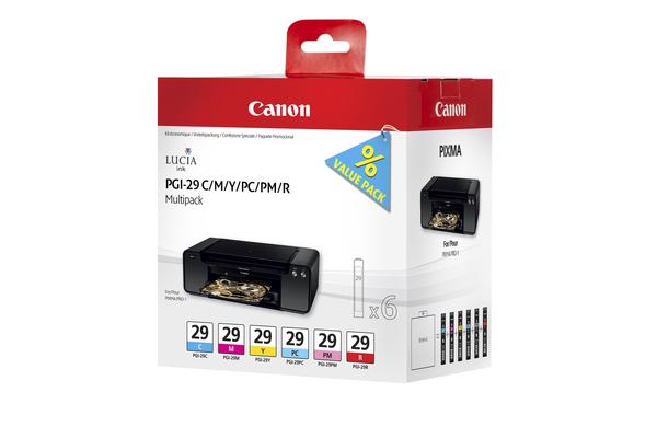 Original Multipack Tinte CMY/PC/PM/R Canon Pixma Pro 1