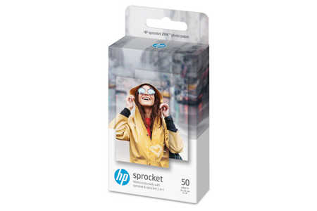 Original  ZINK Fotopapier 5x7,6cm, 50 Blatt, selbstklebende Rückseite HP Sprocket Photo Printer gold