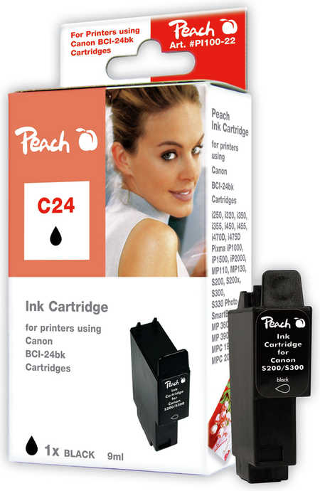 Peach  Tintenpatrone schwarz kompatibel zu Canon Multipass MP 360