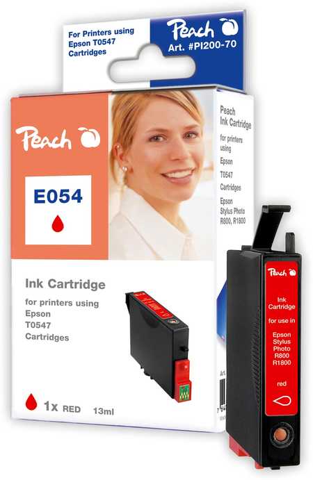 Peach  Tintenpatrone rot kompatibel zu Epson Stylus Photo R 1800