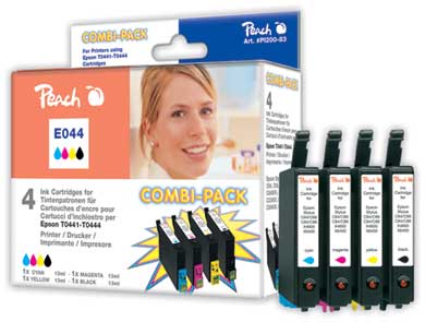 Peach  Spar Pack Tintenpatronen kompatibel zu Epson Stylus C 84