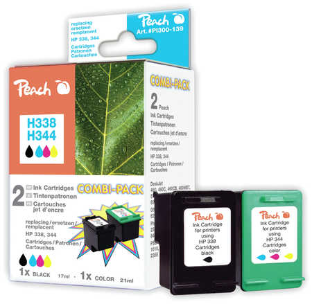 Peach  Spar Pack Druckköpfe kompatibel zu HP PhotoSmart 2610