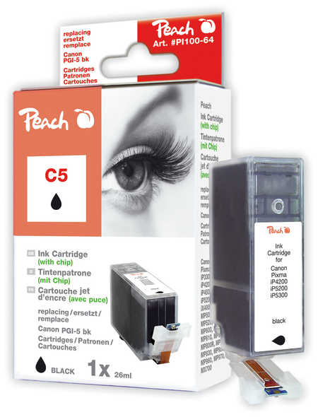 Peach  Tintenpatrone schwarz kompatibel zu Canon Pixma MP 800 Series