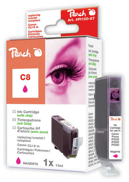 Peach  Tintenpatrone magenta kompatibel zu Canon Pixma MP 800 Series