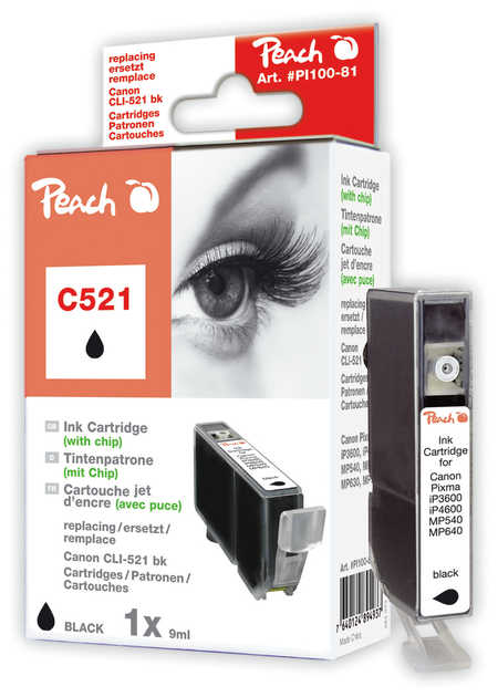 Peach  XL-Tintenpatrone foto schwarz kompatibel zu Canon Pixma MP 630