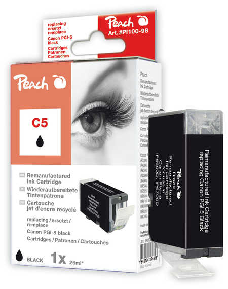 Peach  Tintenpatrone schwarz kompatibel zu Canon Pixma MP 800 Series