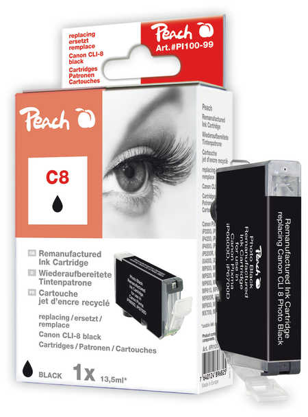 Peach  Tintenpatrone foto schwarz kompatibel zu Canon Pixma MP 800 Series