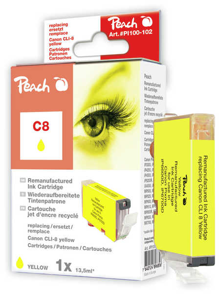 Peach  Tintenpatrone gelb kompatibel zu Canon Pixma MP 800 Series