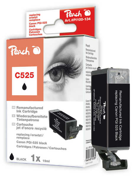 Peach  Tintenpatrone schwarz kompatibel zu Canon Pixma IX 6500 Series