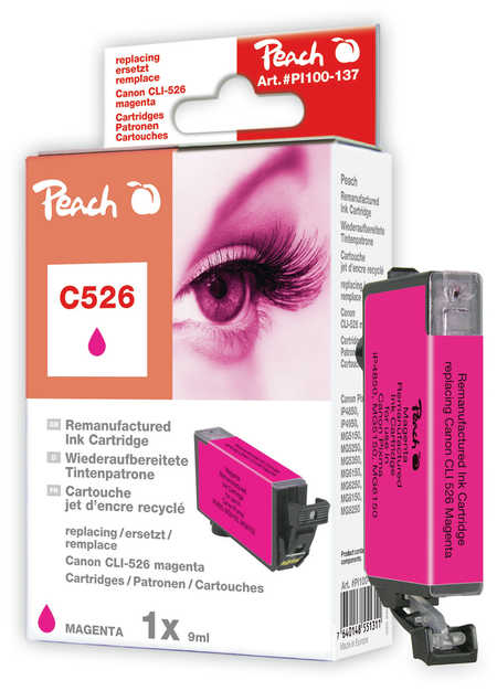 Peach  Tintenpatrone magenta kompatibel zu Canon Pixma MG 6250