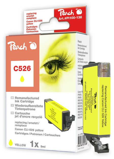 Peach  Tintenpatrone gelb kompatibel zu Canon Pixma MG 6250