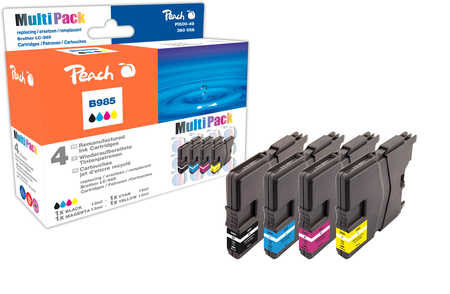 Peach  Spar Pack Tintenpatronen kompatibel zu Brother MFCJ 410 Series