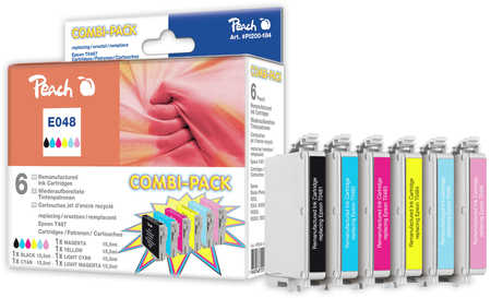 Peach  Spar Pack Tintenpatronen kompatibel zu Epson Stylus Photo R 200