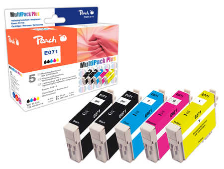 Peach  Spar Pack Plus Tintenpatronen kompatibel zu Epson Stylus D 120