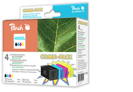 Peach  Spar Pack Tintenpatronen kompatibel zu HP OfficeJet 6000 Wireless