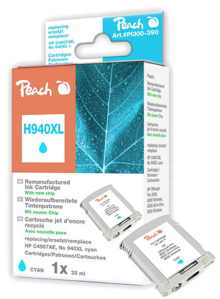 Peach  Tintenpatrone cyan HC kompatibel zu HP OfficeJet Pro 8500 A Plus