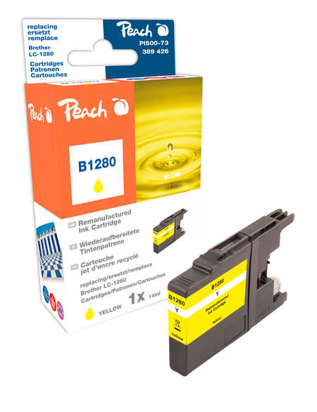 Peach  XL-Tintenpatrone gelb kompatibel zu Brother MFCJ 6510 DW