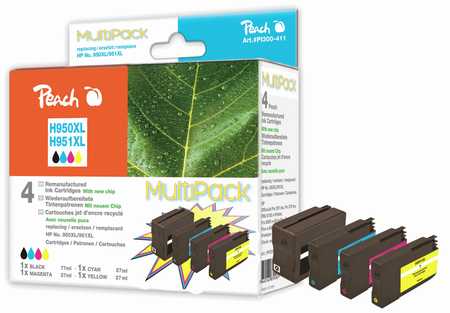 Peach Spar Pack Tintenpatronen kompatibel zu HP OfficeJet Pro 251 dw