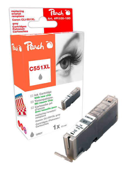 Peach  XL-Tintenpatrone grau kompatibel zu Canon Pixma MG 6300 Series