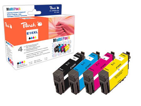 Peach  Spar Pack Tintenpatronen kompatibel zu Epson WorkForce WF-2540 WF