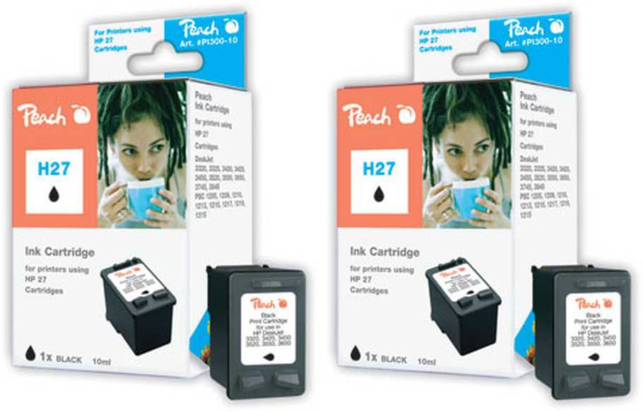 Peach  Doppelpack Druckköpfe schwarz kompatibel zu HP PSC 1217