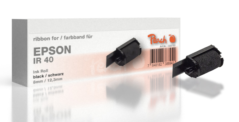 Peach Farbbandkassette kompatibel zu Epson IR 40, schwarz, Gr744, 5-Pack HP OfficeJet Pro 6235