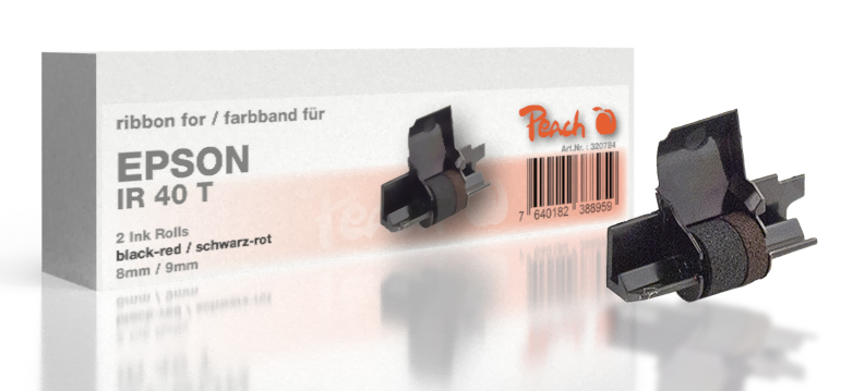 Peach Farbbandkassette kompatibel zu Epson IR 40, schwarz/rote, Gr745, 2 Ink Rolls, 5-Pack, Gr745 HP Color LaserJet Pro MFP 3300 Series